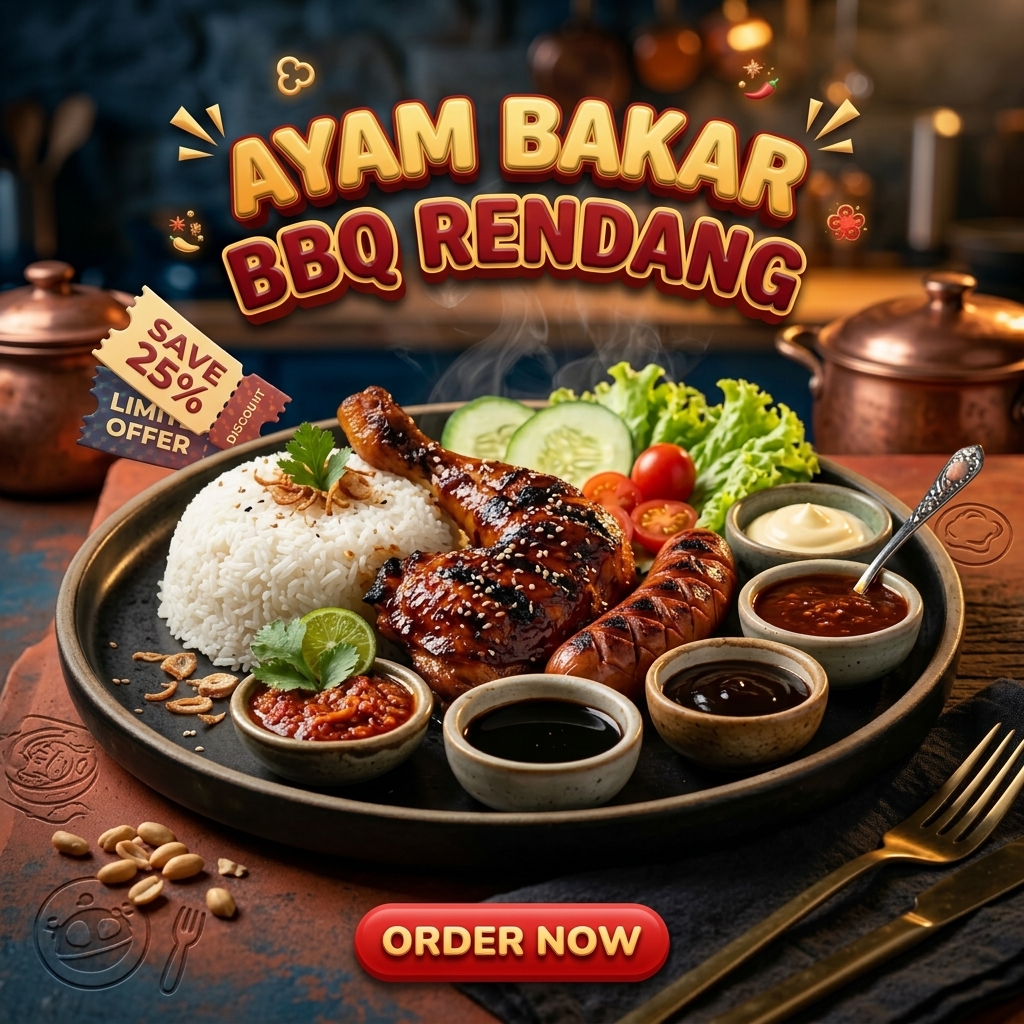 EVO 04 - AYAM BAKAR BBQ RENDANG