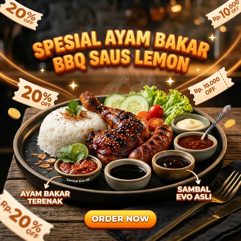 EVO 09 - AYAM BAKAR BBQ SAUS LEMON