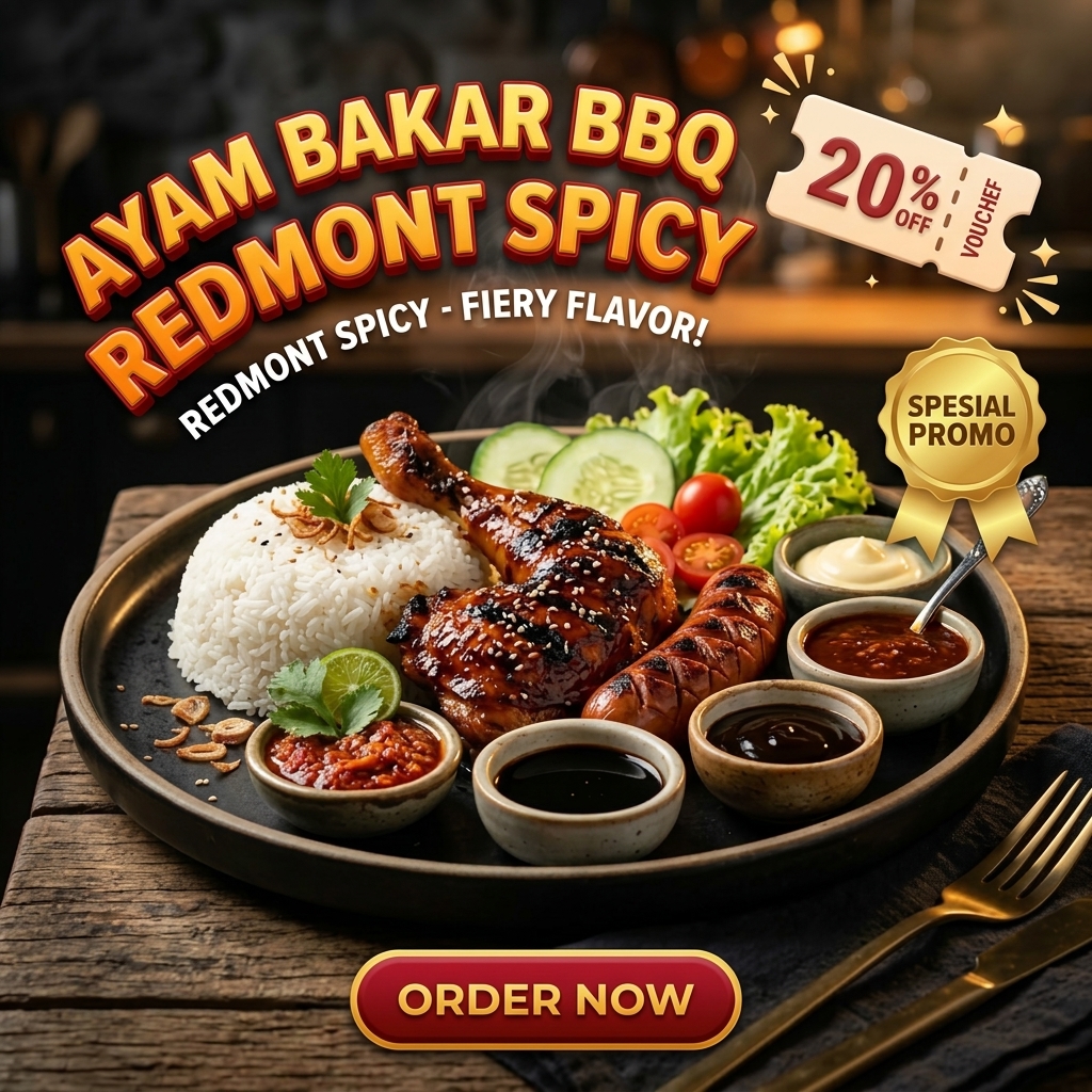 OVO 01 - AYAM BAKAR BBQ REDMONT SPICY