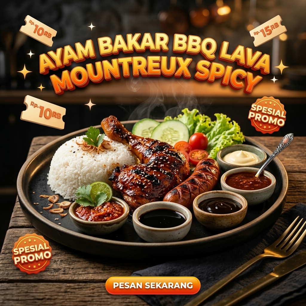 OVO 03 - AYAM BAKAR BBQ LAVA MOUNTREUX SPICY